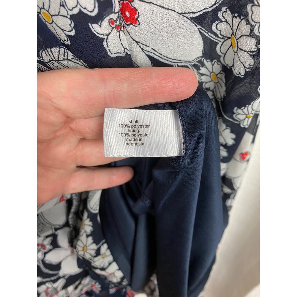 Lane Bryant Navy Blue Floral Chiffon Maxi Dress Sz.22W NWT - Picture 15 of 16